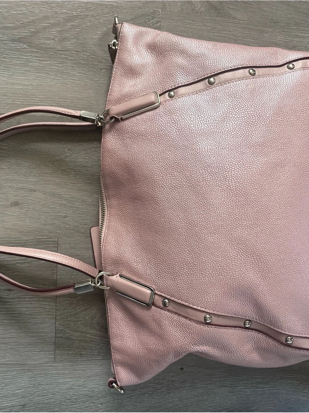 Coach Metallic Rose Pink Leather Tote